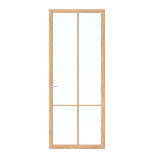 Binnendeur Skantrae SSL 14808 Blank Glas Natural Oak